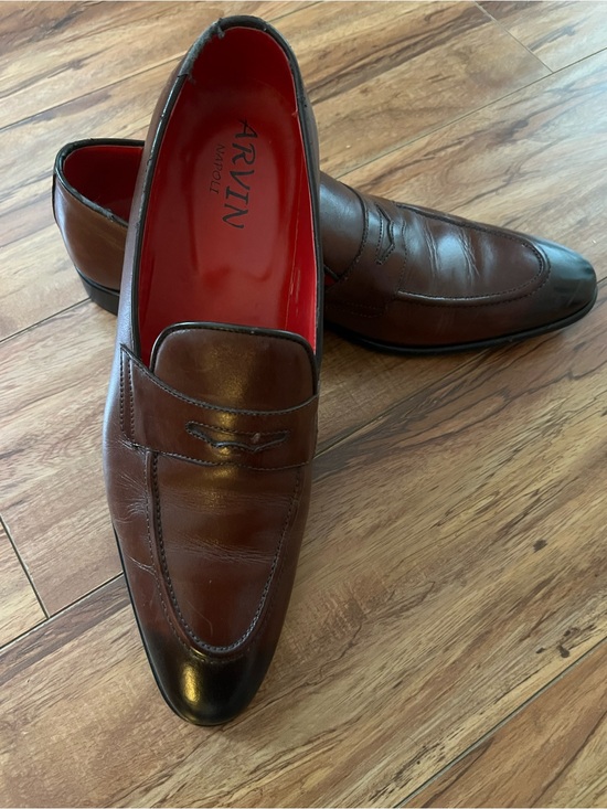 Brown Leather Penny Loafers - Brown 11/45